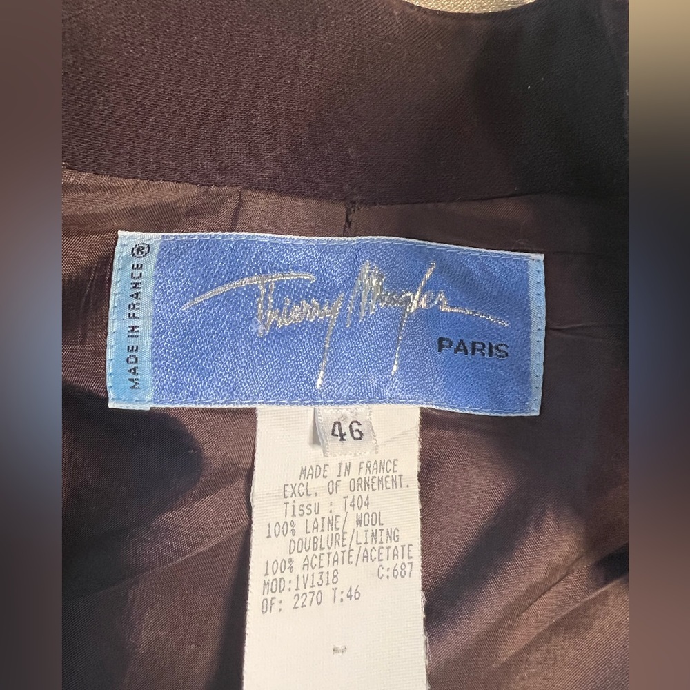 Thierry mugler made in France dark burgundy